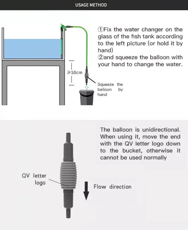 Qanvee Gravel Vacuum Siphon